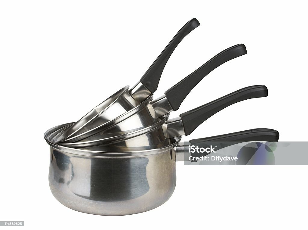 Saucepans de acero inoxidable - Foto de stock de Ollas y cacerolas libre de derechos