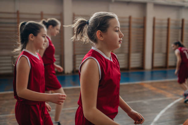 istock Girls basketball players on training 1143898637