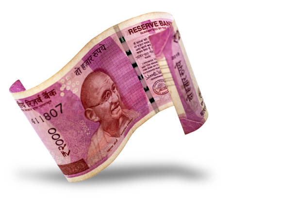 India 2000 Rupee Note On White Background Stock Photo - Download Image Now - 2000, Bank - Financial Building, Banking - iStock