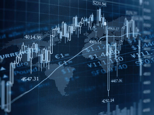 finanzinvestrendite aktienmarkt diagramme währung börse global business fintech - schwellenländer stock-fotos und bilder