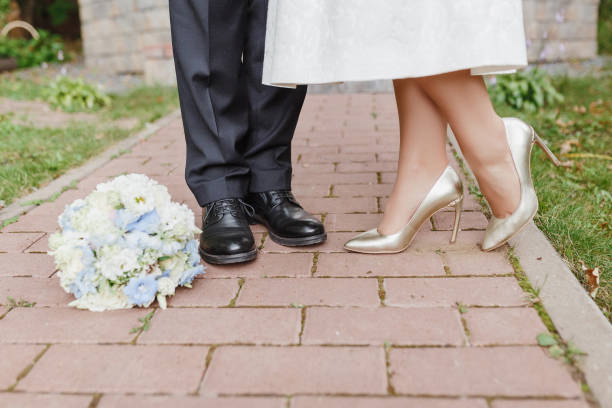 istock Bride and groom Wedding details 1143902319