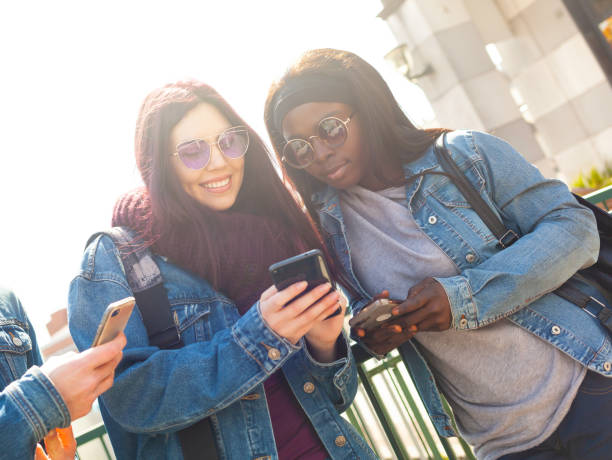 istock Happy multiracial friends in a spring day. 1143903796