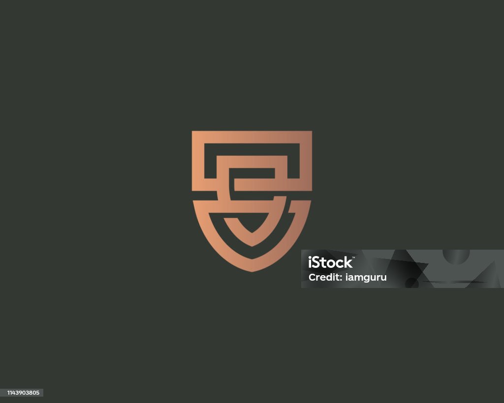 Abstract Shield Example Abstract Line Shield Design Universal Protection Security Vector Type ...