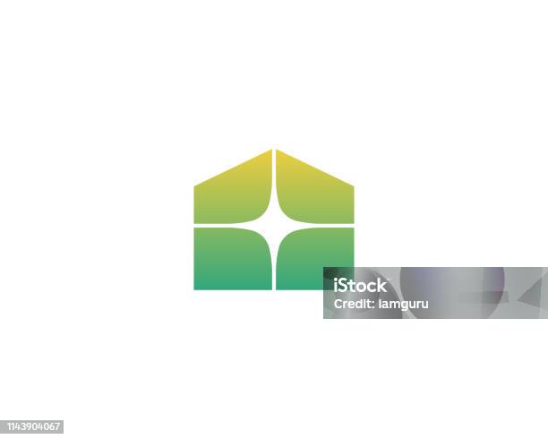 Ilustración de Logotipo De Estrella De Casa Home Vector Icon Logo y más Vectores Libres de Derechos de Bloque - Forma
