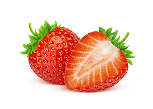 istock Strawberry isolated on white background with clipping path 1143910894