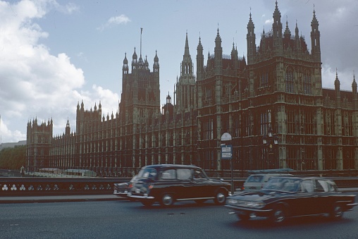 All Union Jack flags at the Houses of Parliament are flying at half-mast in London, UK