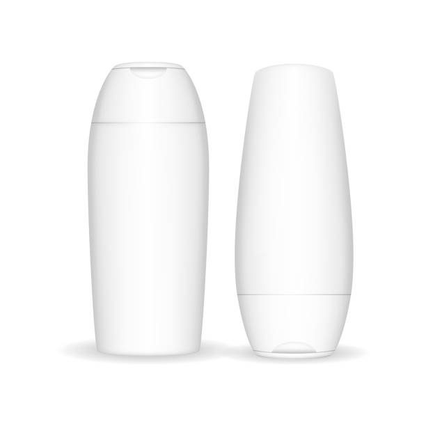istock Shampoo bottle isolated on white background. Cosmetic container for liquid, lotion, bath foam. 1143912410