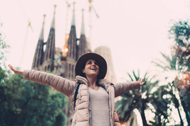 istock Tourist enjoying Barcelona 1143913703