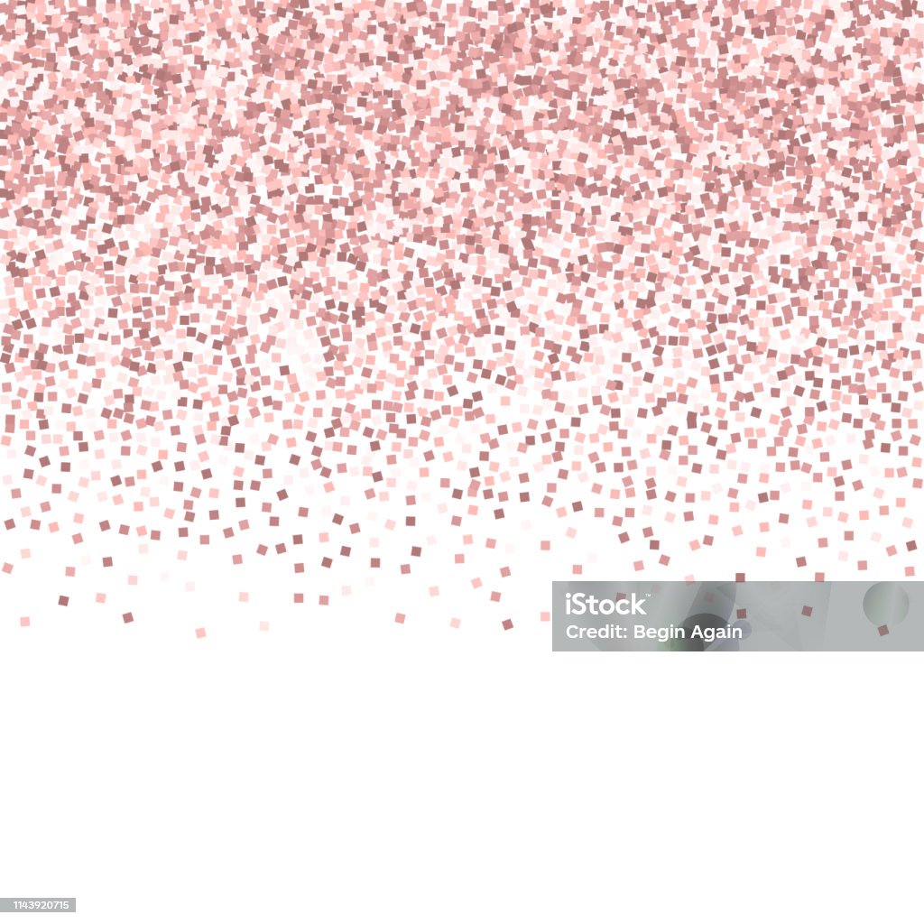Pink Gold Glitter Luxury Sparkling Confetti Scatt Stock Illustration