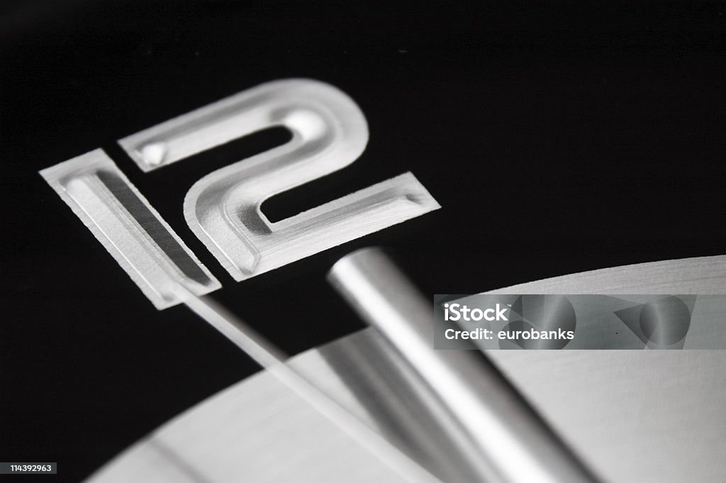 Clock Strikes Twelve  12 O'Clock Stock Photo