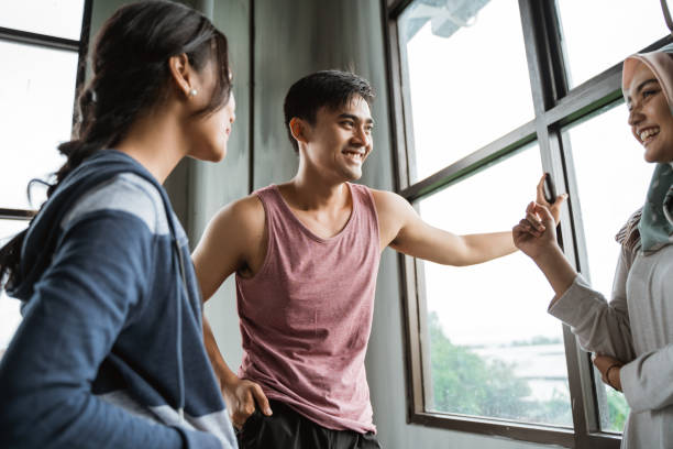 istock smiling friends after exercising at the gym 1143931308