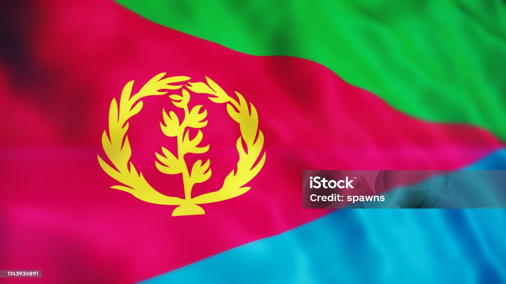Eritrea Flag 3d render Eritrea Flag Close-up (Depth Of Field) Arts Culture and Entertainment Stock Photo