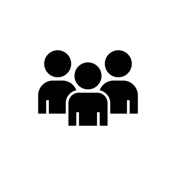 Group of people or group of users. Friends flat vector icon for apps and ebsites. Group of people or group of users. Friends flat vector icon for apps and websites. three people stock illustrations