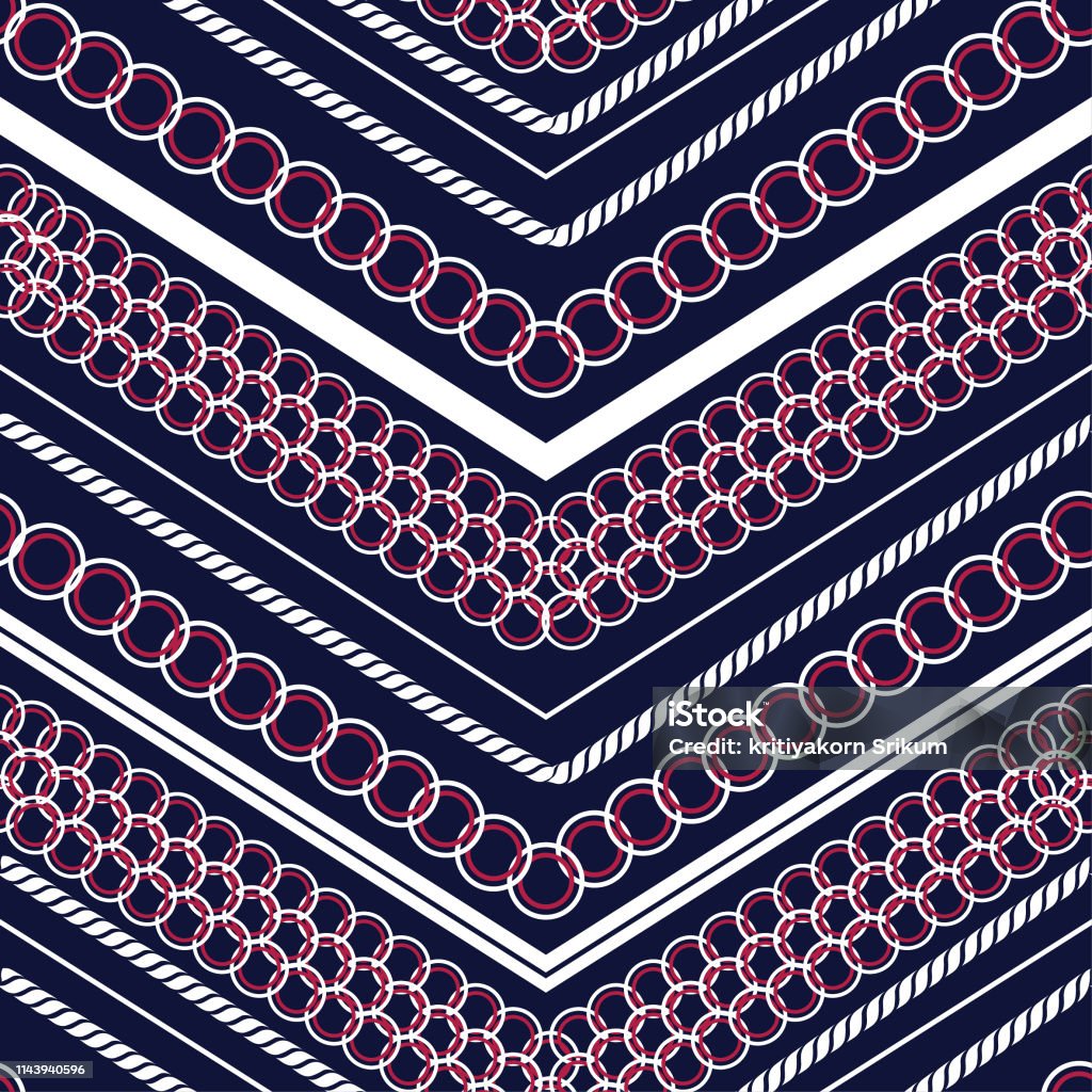 Trendy colorful polka dots pattern mix and geometric modern zig zag line seamless pattern vector for fashion,scarf ,fabric and all prints Trendy colorful polka dots pattern mix and geometric modern zig zag line seamless pattern vector for fashion,scarf ,fabric and all prints on navy blue background color Abstract stock vector