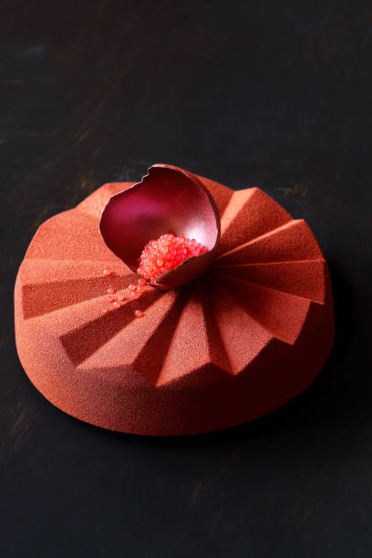 istock Contemporary Chocolate Mousse Cake made in geometric silicone mold 1143943422