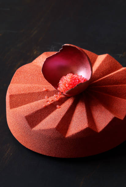 istock Contemporary Chocolate Mousse Cake made in geometric silicone mold 1143943429