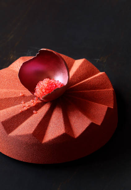 istock Contemporary Chocolate Mousse Cake made in geometric silicone mold 1143943432