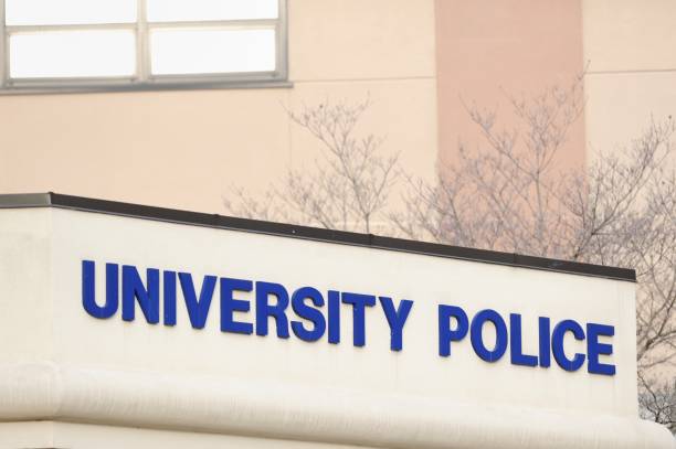 istock Blue University Police sign 1143947555