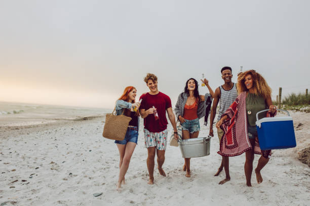 istock Friends on beach vacation 1143949120