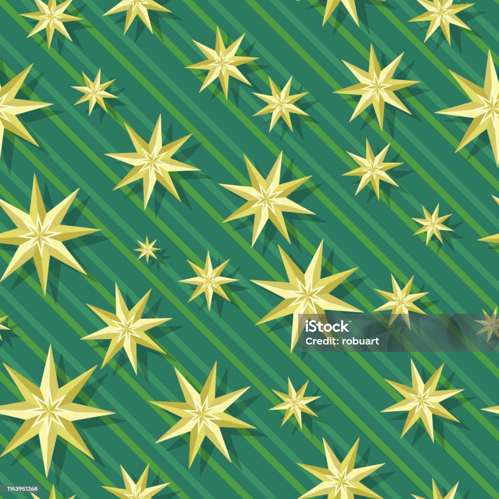Round Point Star Pattern Eightpointed Stars Seamless Pattern Vector Stock Illustration ...