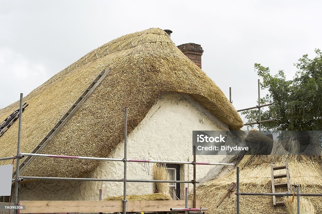 Roof Thatching  Antique Stock Photo