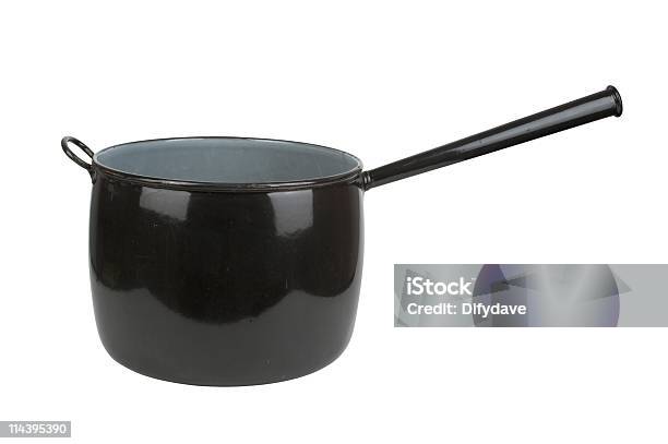 Preto Grande Panela - Fotografias de stock e mais imagens de Cor preta - Cor preta, Figura para recortar, Panela com Cabo