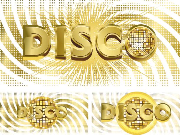 illustrazioni stock, clip art, cartoni animati e icone di tendenza di discoteca palla retrò - disco ball sunbeam evening ball design