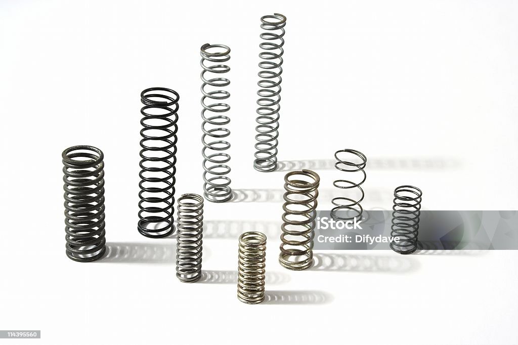 Spring Has Sprung Coil Springs On White  Coiled Spring Stock Photo