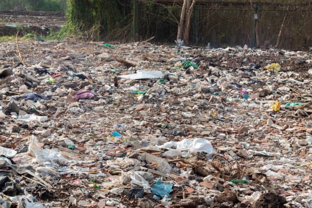 istock pile of garbage in construction site after destroy building 1143957336