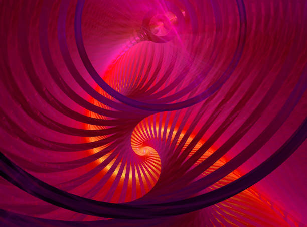 istock Abstract illustration of a fractal spiral pattern on black background 1143957725