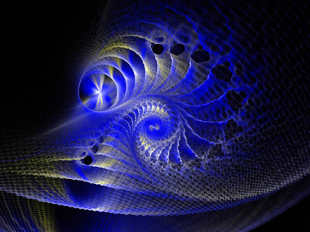 istock Abstract illustration of a fractal pattern on black background 1143958504