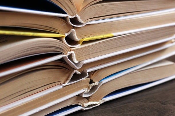 istock Set of old paper books 1143960485