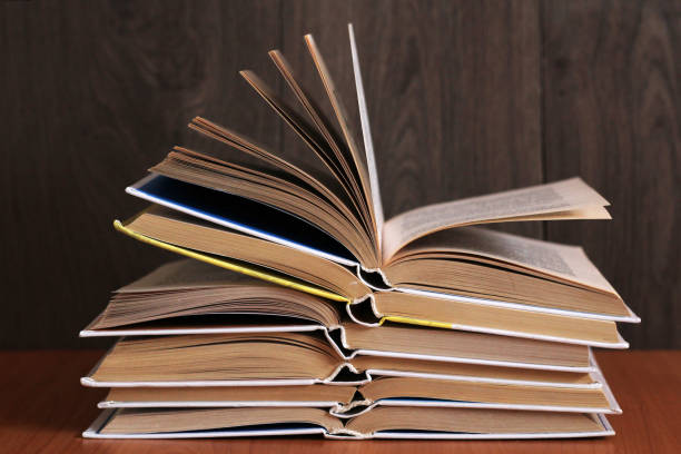 istock Set of old paper books 1143960517