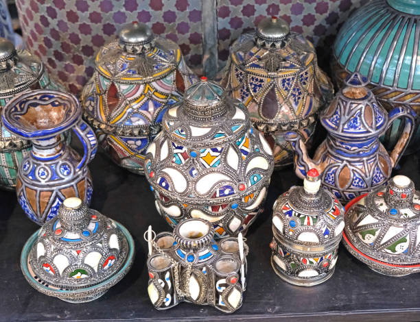 istock Ceramic dishes and other ceramic products made by Moroccan craftsmen by hand 1143960737