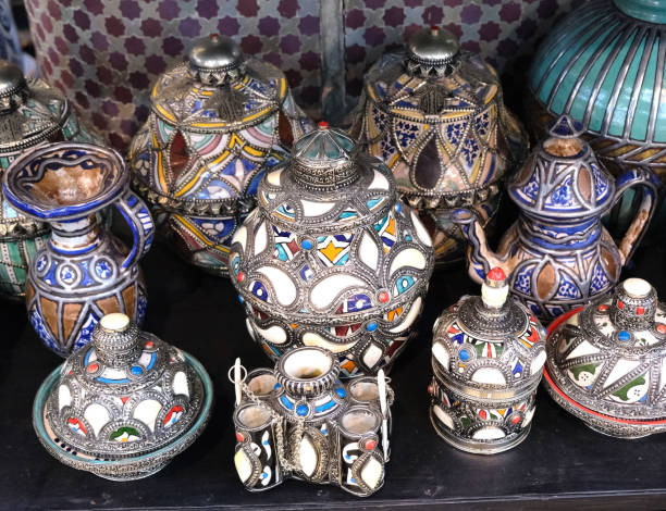 istock Ceramic dishes and other ceramic products made by Moroccan craftsmen by hand 1143960977