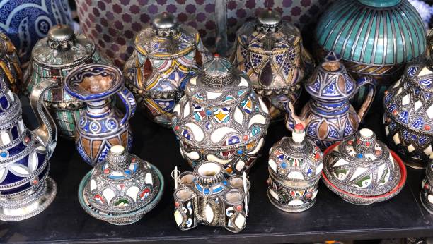 istock Ceramic dishes and other ceramic products made by Moroccan craftsmen by hand 1143961034