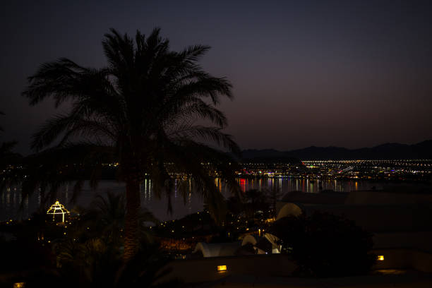istock Hotel for tourists at night. Sharm El Sheikh. Egypt. 1143961907