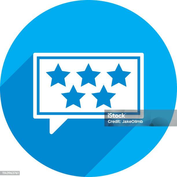 Five Stars Speech Bubble Icon Silhouette Stock Illustration - Download Image Now - Rating, First Class, Examining