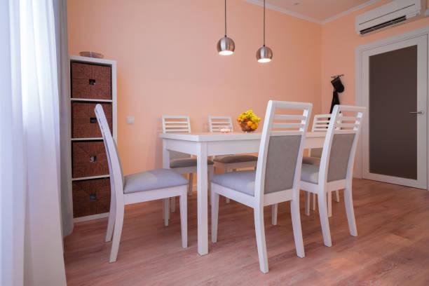 istock Interior. Kitchen modern, white, gray, beige color 1143965158