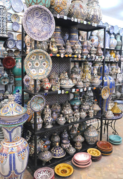 istock Ceramic dishes and other ceramic products made by Moroccan craftsmen by hand 1143972900