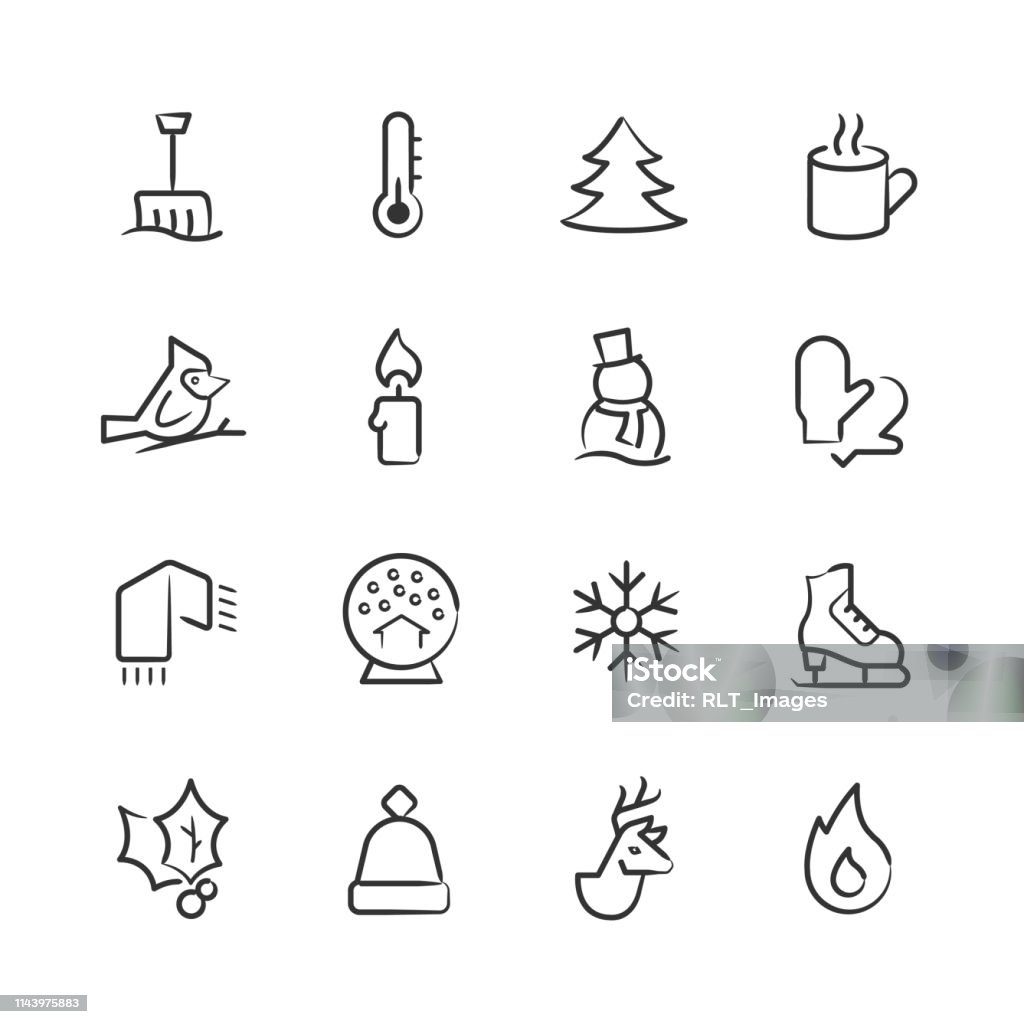 Winter Icons—Sketchy Series Professional icon set in sketch style. Vector artwork is easy to colorize, manipulate, and scales to any size. Icon Symbol stock vector