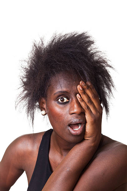 istock Beautiful Black Woman with Surprised Face 114397784