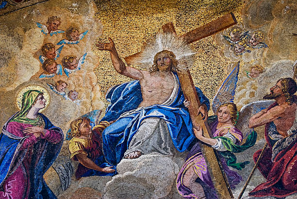 Catania, Italy - October 28, 2023: close up Interior of the Cathedral of Monreale or Duomo di Monreale near Palermo, Sicily, Italy
