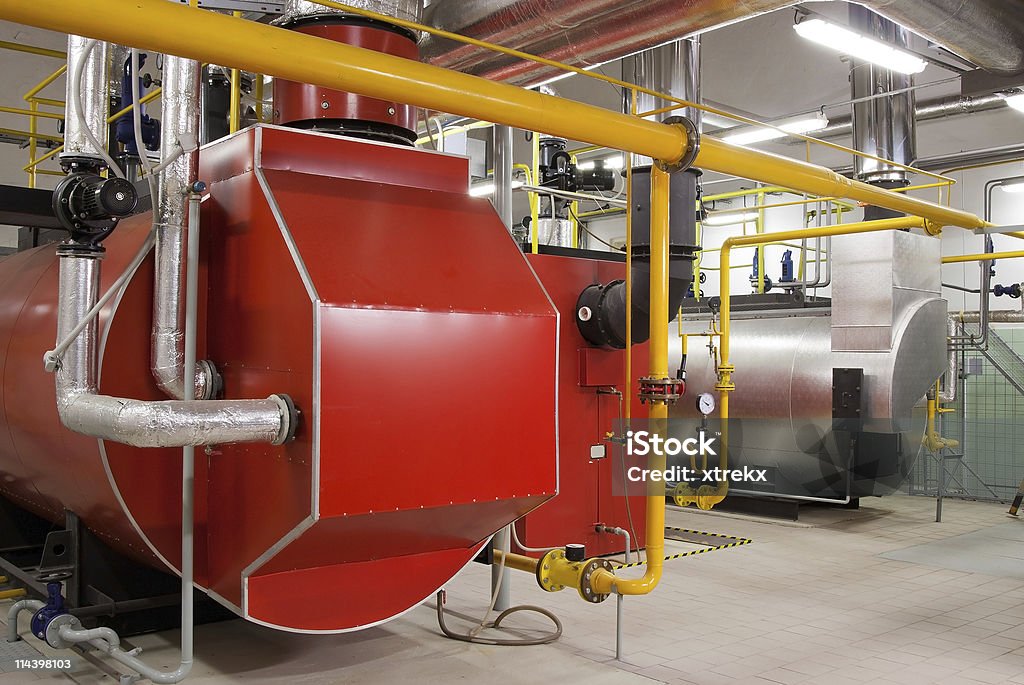 Gas boilers  Natural Gas Stock Photo