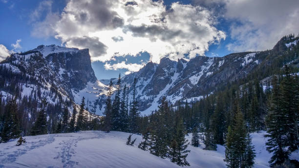 istock beautiful mountain landscape with trees and sky 1143982969