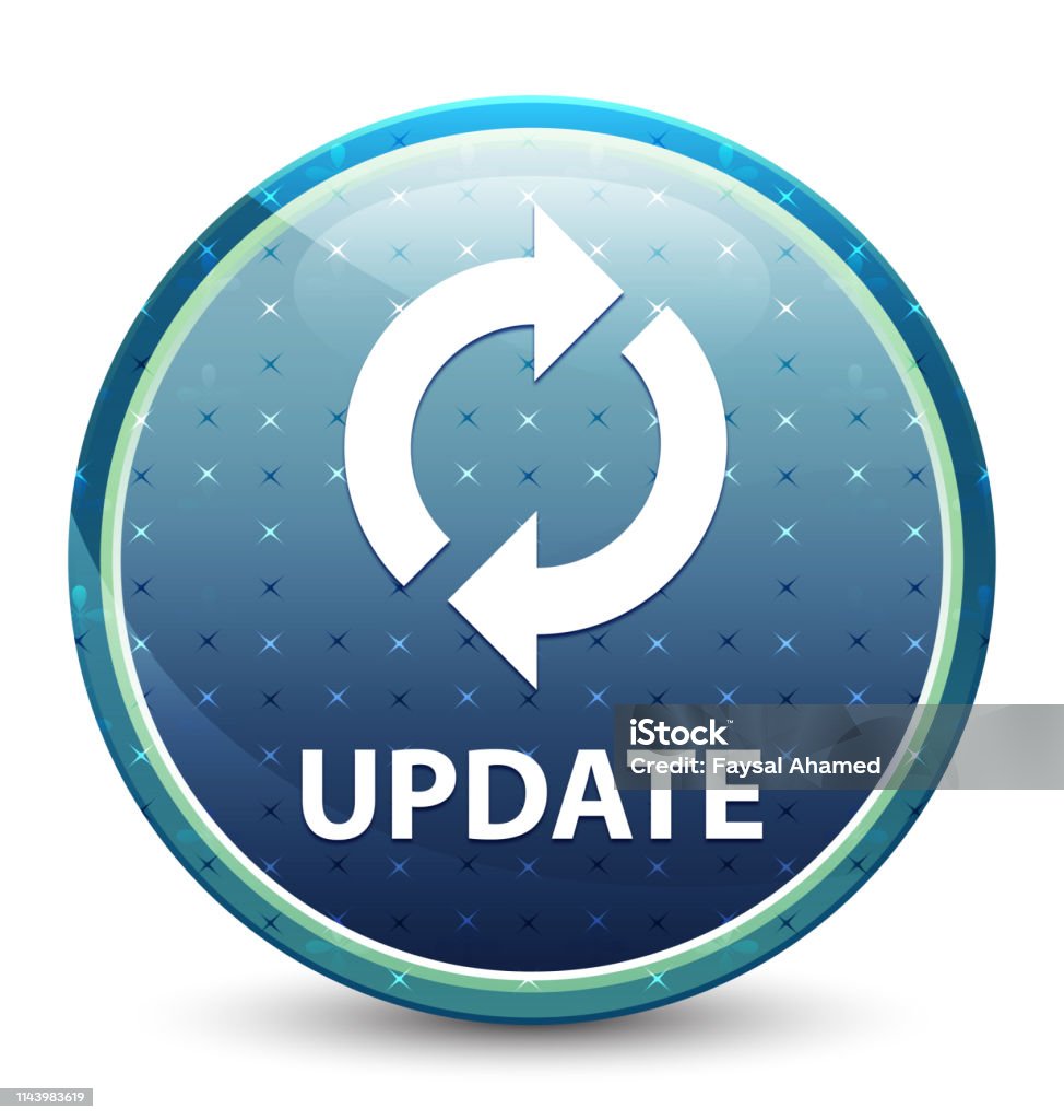 Blue Update Button Update Shiny Sky Blue Round Button Stock Illustration - Download Image ...