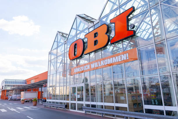 Nuremberg / Germany - April 7, 2019: OBI branch on a german do it yourself Obi market in Nuremberg.