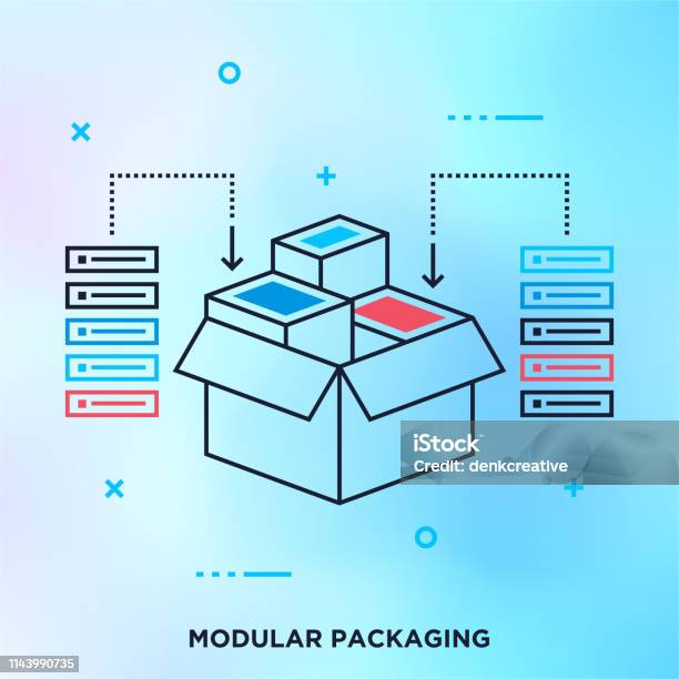 Modular Software Programming Outline Vector Graphic Concept Stock ...