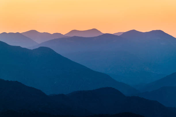 istock Sunset over mountains in South Mexico 1143994415