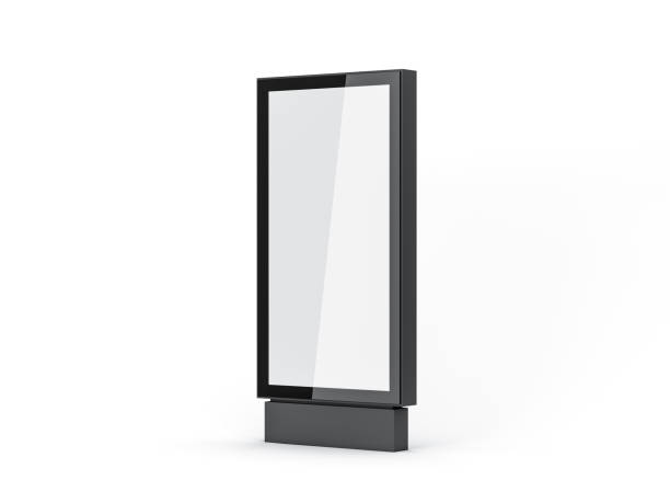 istock Vertical Street Lightbox poster billboard mockup for advertising isolated on white 1143994464